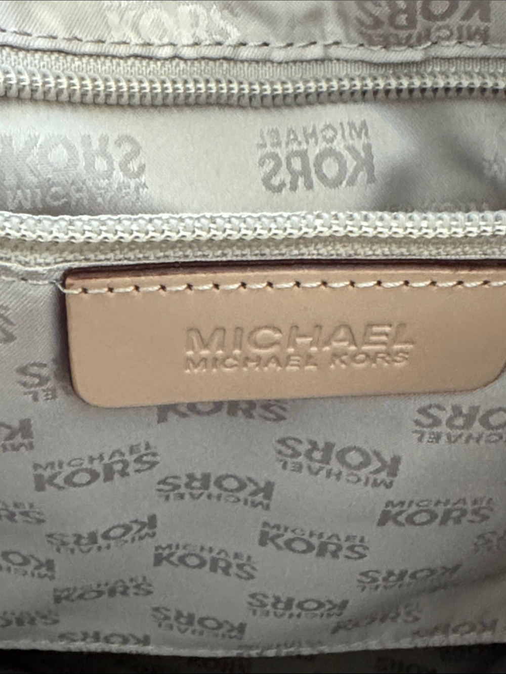 Michael Kors Burnt Orange Canvas Tote with Tan Leather Straps - Picture 10 of 11